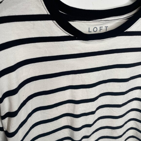 LOFT black & white stripped top - Picture 3 of 4